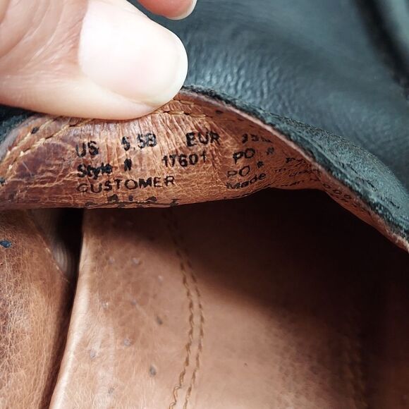 Ariat Black Pebbled Leather Mule Loafers Sz 5.5B - Picture 9 of 11